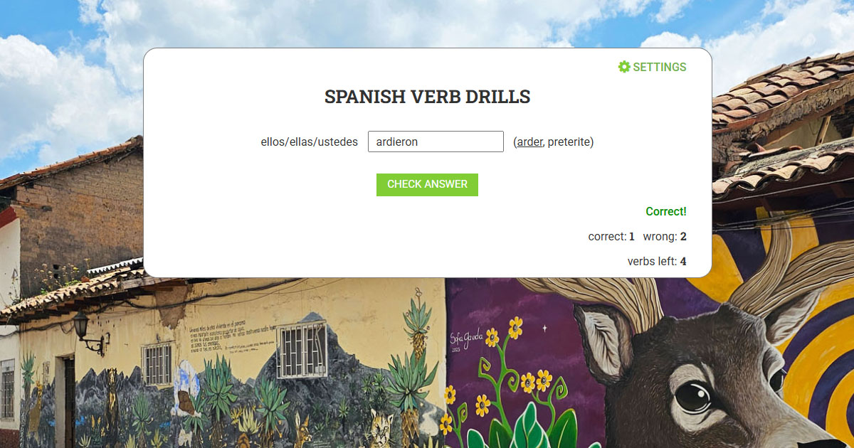 PolyTripper Spanish Verb Drills